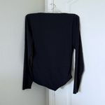 J.Crew Ruffle-front Balletcore One Piece Wrap Bodysuit in Black Size Large Photo 6