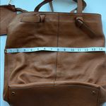 Banana Republic  Women’s Brown Leather Knit Handle Tote w/ wallet insert Bag 🔴 Photo 7