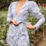 We Wore What  New wrap Floral Bianca Dress puff shoulders size Small Photo 1