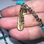 B.b. Lila Artisan Druzy and Charm Long Necklace Gold Photo 5