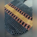 Apt. 9 VTG Y2K  Black & Brown Beaded Boho Shoulder Tote Bag Purse Handbag Photo 4