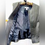 Amanda Smith  WOMEN 100% LEATHER BIKER CAUSAL VEST BLACK SIZE 14 Photo 2