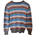 VTG Saturdays Generation Womans Crew Neck Knit Sweater L Geometric Grandma Cozy Size L Photo 1