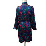 Cacique Lingerie Multicolor Abstract 3/4 Sleeve Short Robe M Photo 5