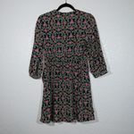 Tulle NWT  Black Long Sleeve Neon Floral Print Mini Dress Size Small Photo 7