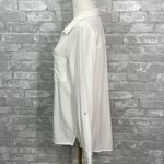 Rielle White Button Down Shirt Size M Photo 3