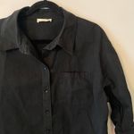 ANINE BING Mika Shirt Black 100% Cotton Button Down Minimalist Women size Medium Photo 5
