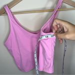 Halara  Size Large Pink Cropped Cami Longline Sports Bra Workout Athletic Yoga Photo 2