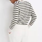 Madewell NWT Elthorne Faux Wrap Green Striped Wool Alpaca Blend Sweater Photo 2