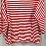 Joan Vass  Red and White Striped 3/4 Sleeve Top Size (2) Large EUC Photo 2