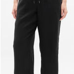 Athleta  Retreat Linen High Rise Wide Leg Pants Black Small Petite Photo 0