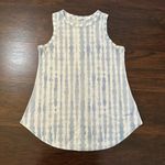 Athleta  light blue & white tie-dye loose fit tank top size S Photo 4