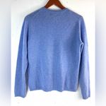 Tahari  Pure Luxe M Cashmere Soft Blue Crew Neck Pullover Sweater Photo 2