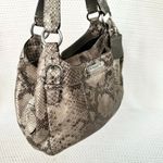 Coach  Maggie Python Madison Embossed Leather Beige Grey Snake Shoulder Bag Hobo Photo 6