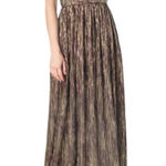 Dress the Population  NEW! Gold Metallic Sleeveless Formal maxi Gown Dress S Photo 0