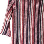 Soft Surroundings Montego Bay Sweater Size XS Dusty Red Blue White Open Knit Photo 8