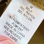 Polagram  blouse shirt top size Medium yellow/green embroidered flower design Photo 6