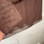 Weekday Long Sleeve Semi-transparent Wave Shirt in Dark Brown W-028 Sz M Photo 8