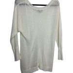 Love by Design  Open Knit Sheer Womens Sweater Cream Size Large Photo 1