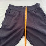 Babaton The Group Navy Linen Blend Wide Leg Pant Elastic Waist Pocket Size XS Photo 3