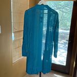 J.Jill NWT Linen Blend Knit Cardigan Mediterranean Teal Size Small Photo 3