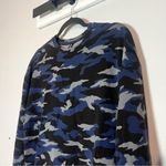 Athleta Studio To Street Printed Camo Blue Pullover Crewneck Sweatshirt Small Photo 2