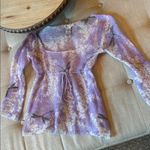 Free People Mohair Blend Lightweight Knit Peplum Tie Sweater Size Small Photo 2