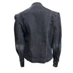 Bum Equipment  Mandarin Collar Stretch Denim Button Up Blue Jean Jacket Cotton M Photo 5