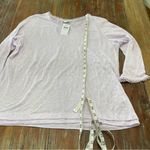 NWT J.Jill Love Linen Pale Orchid Top Size Large Purple Photo 2