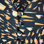 Nanette Lepore Butterfly Print Blouse Size Medium Long Sleeve Popover Nature Black Photo 2