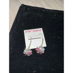 Betsey Johnson gold tone flower PALISADE LOST necklace And Earrings Set Photo 13