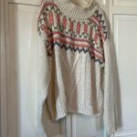 Vintage Handknit mock neck Sweater with Shoulder Pads Photo 4
