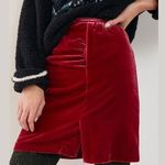 Anthropologie  "Monti" Velvet Mini Skirt in Raspberry Color Size 6P NWT!! Photo 0