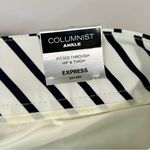 EXPRESS  Women’s Columnist Ankle Dress Pant Black and White Striped Size 6 NWT Photo 4