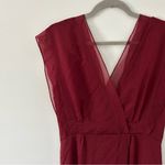 Mango MNG  Burgundy Sleeveless Steamy Cross Maxi Flowy Dress NWT 6 Photo 2