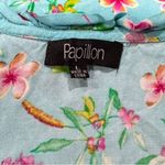 Papillon  Blue Ruffle Floral Mini Dress Women’s Large Photo 1