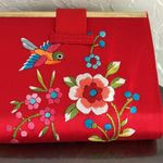 Vintage: HATO HASI Embroidered Red Silk Bi Photo 4