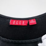 Elle Damask Dressy Top Black White XS Photo 2