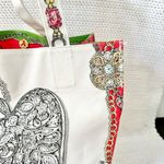 Brighton Large Canvas All That Glitters Holiday Love Tote Bag Ornate Jewels Photo 8