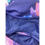 *Lands' End Swimsuit Womens Size 12L Multi Floral One Piece Beach Resort Travel Purple Photo 6