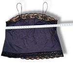 Vtg 1970s Black Silky & Lace 2 Pc Babydoll Tank Pants Pajamas Set 3X Made In USA Photo 7