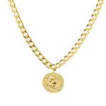 Mayamar Coin Curb Chain Necklace 24K Gold Plated NWT Photo 1