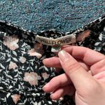 Wallflower Black Orange Floral Mini Dress L Cottagecore Boho Ruffle Sleeve Y2K Size L Photo 12