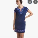 Vineyard Vines Women’s Starfish Jacquard Short Sleeve Tunic Dress on Navy Photo 1