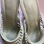 ASOS DESIGN Green Woven Strap Heels with Square Toe Size 6 Photo 3