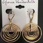 Gloria Vanderbilt  Multi Circles Gold Earrings Photo 0