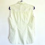 Ears Of Buddha Chrissy Sleeveless Silk Button Down Top Lace Detail Size XS‎ White Photo 5
