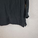VTG Sophie Finzi Top Womens S Black Silk Linen Blend Lagenlook Tunic Shirt Photo 3