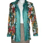 Vera VINTAGE Women’s Floral Shirt Fabric Buttons Bold Print Size 12 Made in USA Photo 2