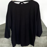 Chico's Women's Black Tie Back Lightweight Knit Sweater Size 2 Photo 0